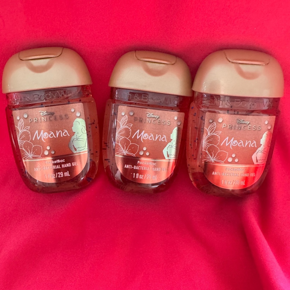 Disney Princess Moana Anti-Bacterial Hand Gel pocketbac 3 pack